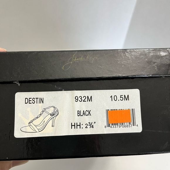 Johnathan Kayne Footwear Open Toe Heels Jeweled Ankle Strap Black/Purple Sz 10.5 - Picture 13 of 13